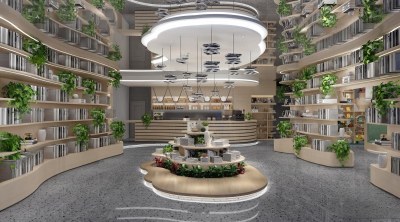 现代书店3D模型下载